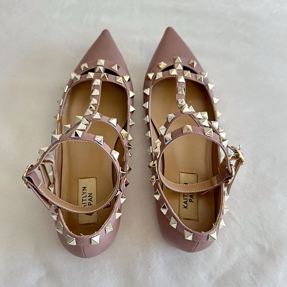 Kaitlyn Pan Studded T-Strap Flats - Picture 3 of 14
